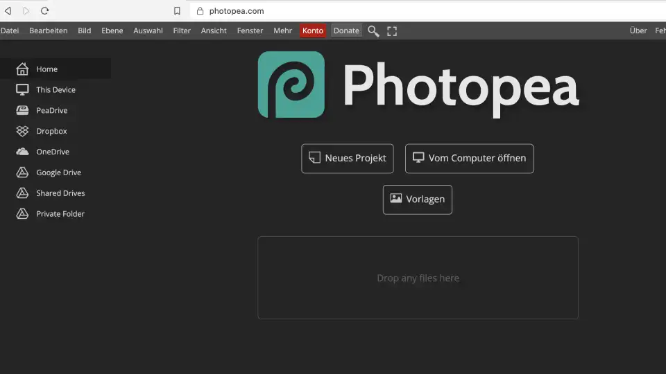 Bildkomprimierung-Schritt-1-Oeffne-Photopea Bildkomprimierung-Schritt-1-Oeffne-Photopea